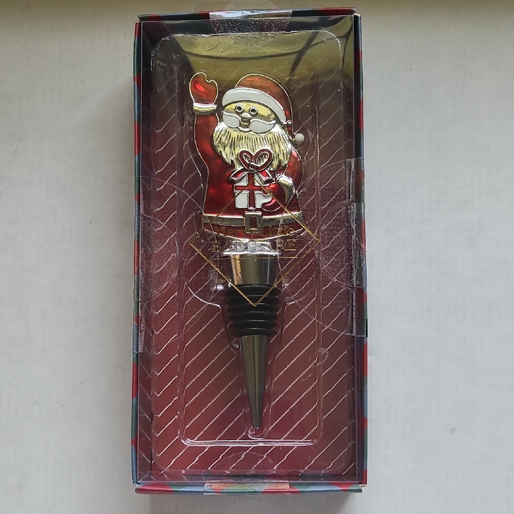 NIB Santa Claus Bottle Stopper